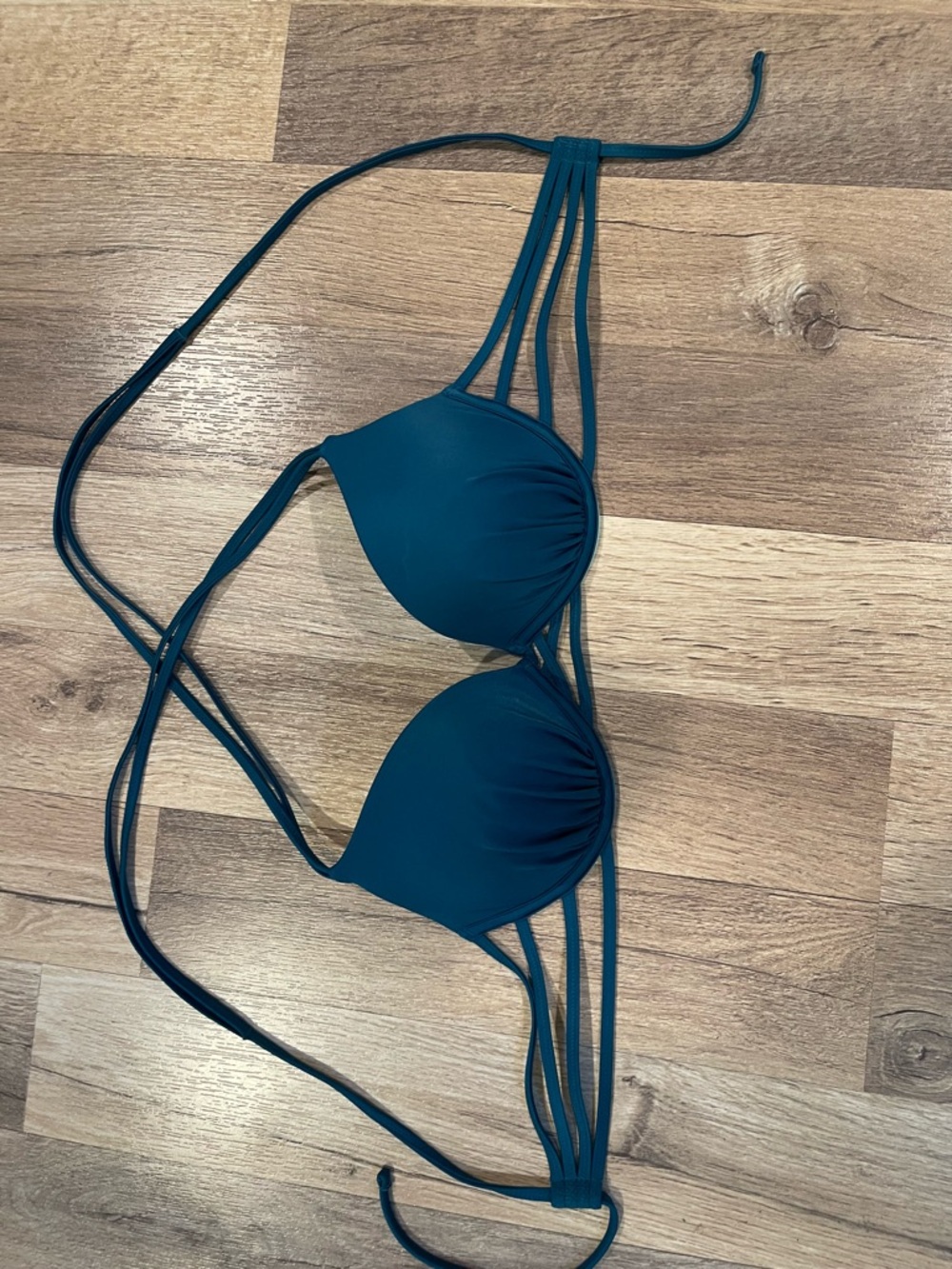 Shade & Shore Teal Multi-Strap Bikini Top